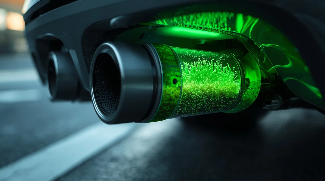 Jóvenes desarrollan un filtro experimental con microalgas para reducir emisiones vehiculares